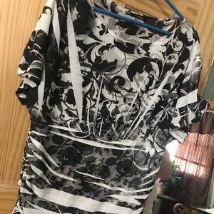 Black and white dress shirt